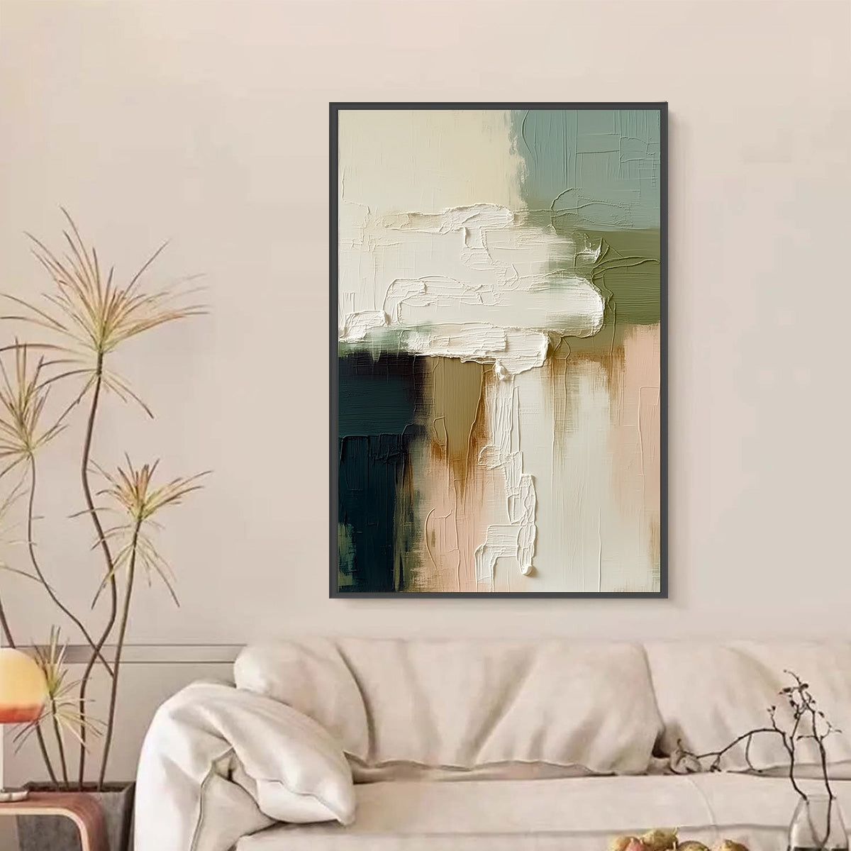 STRATA: Textured Wabi Sabi Style Abstract Impasto Painting - Image 6
