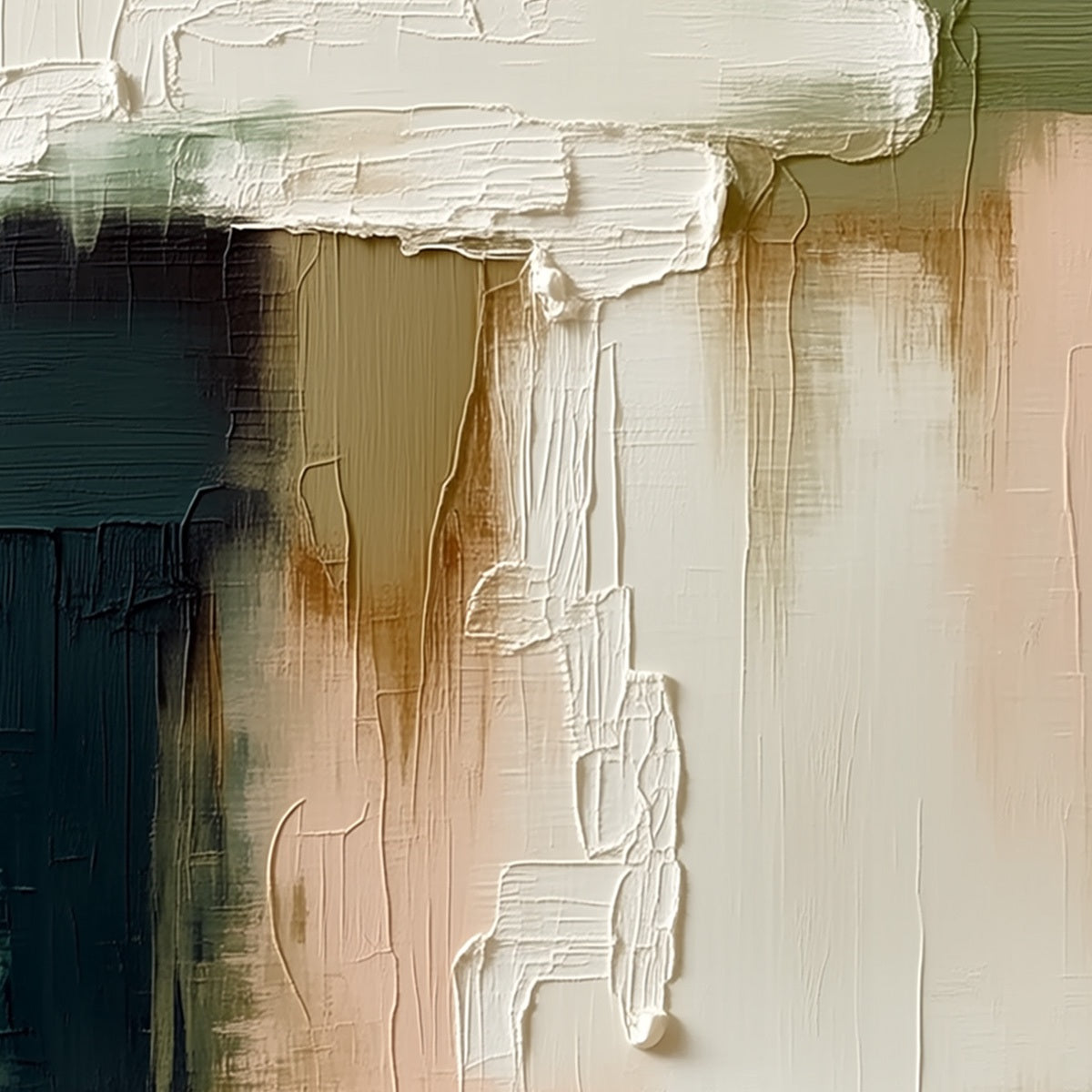STRATA: Textured Wabi Sabi Style Abstract Impasto Painting - Image 5