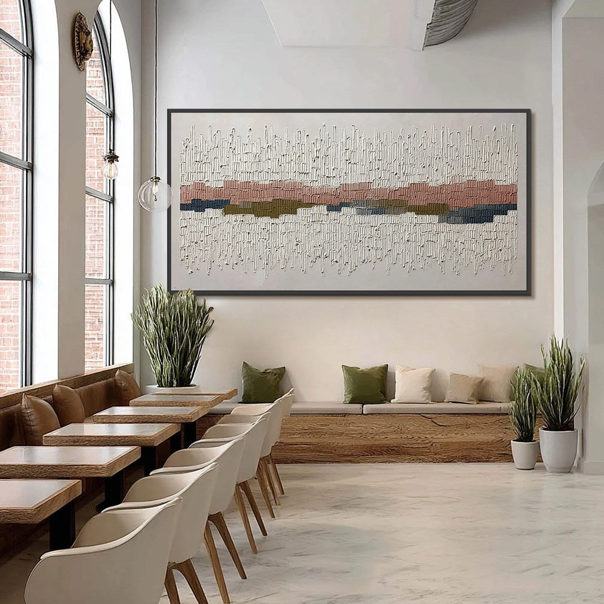 STRATA: Wabi Sabi Textured Abstract Horizontal Wall Art - Image 2