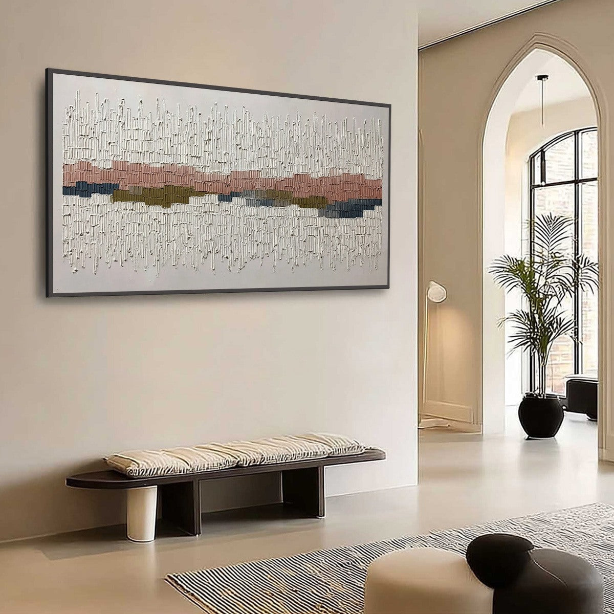 STRATA: Wabi Sabi Textured Abstract Horizontal Wall Art - Image 7