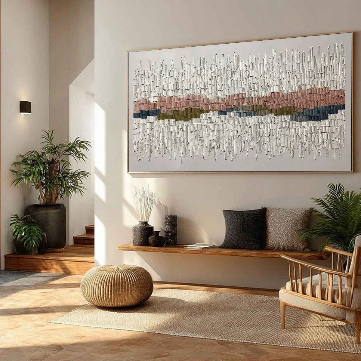 STRATA: Wabi Sabi Textured Abstract Horizontal Wall Art - Image 8