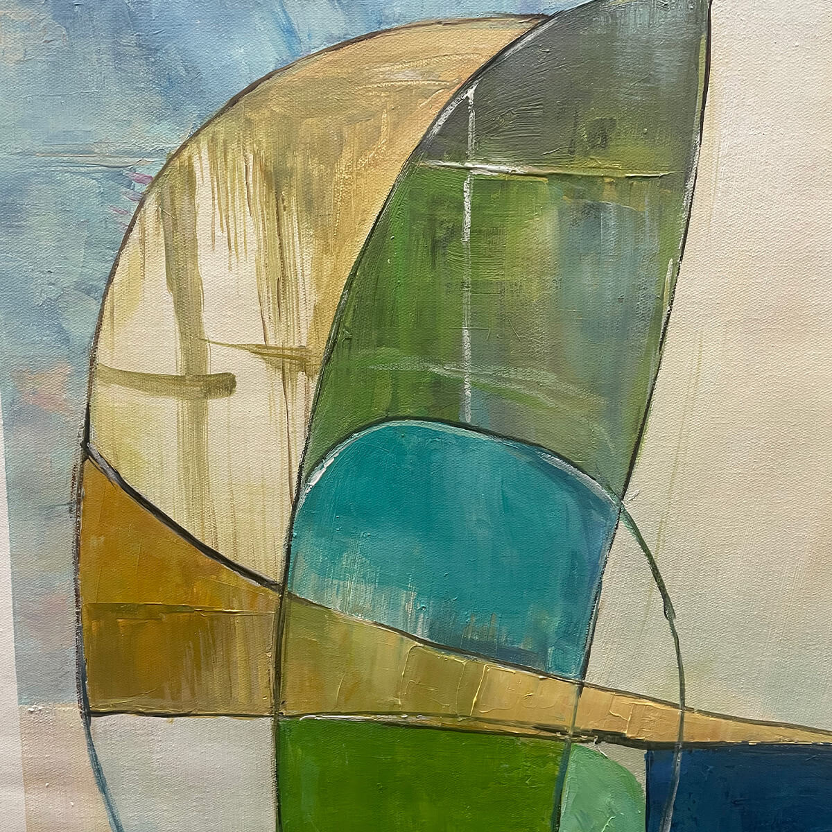 STRATA: Abstract Minimalist-Inspired Oil Painting - Image 3
