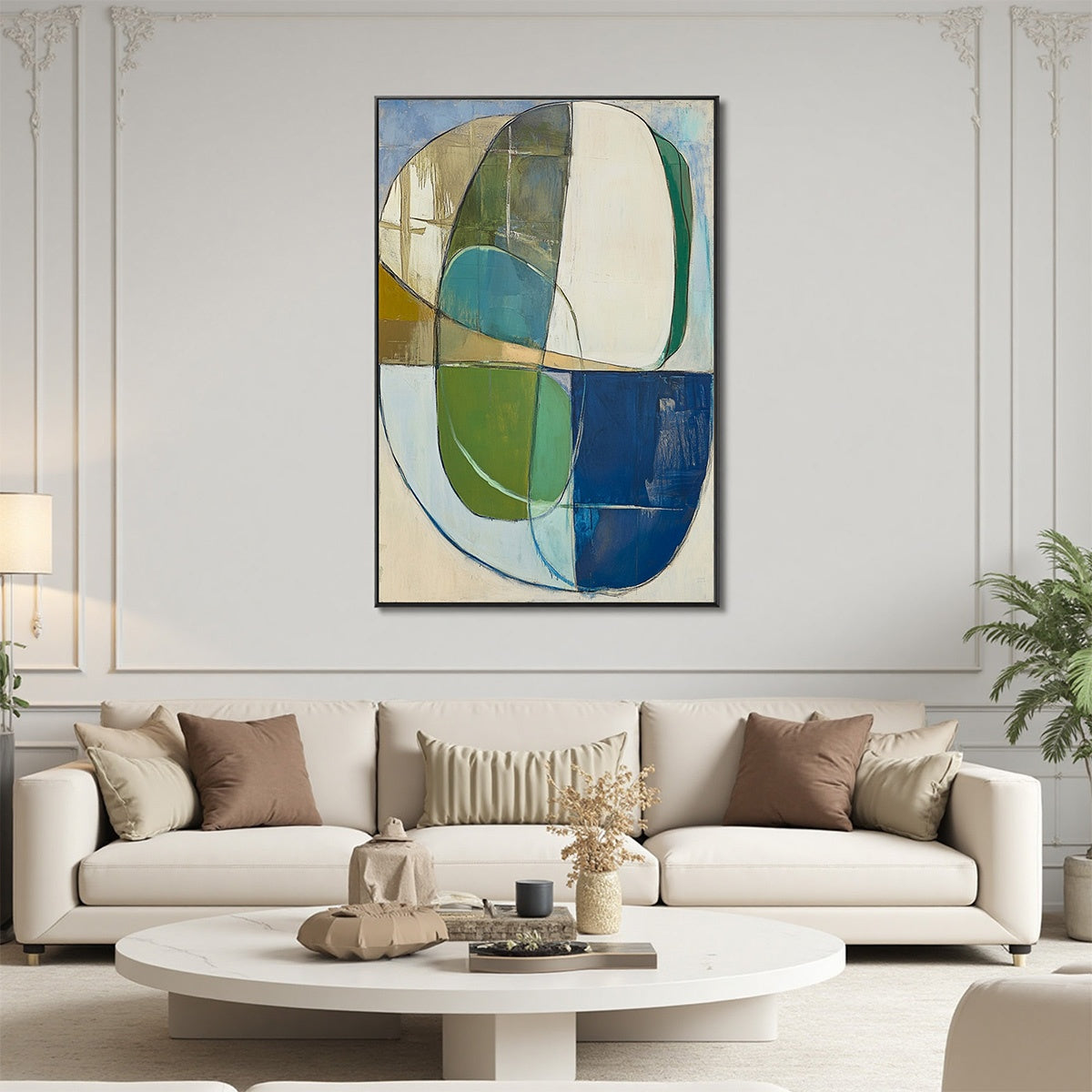 STRATA: Abstract Minimalist-Inspired Oil Painting - Image 2