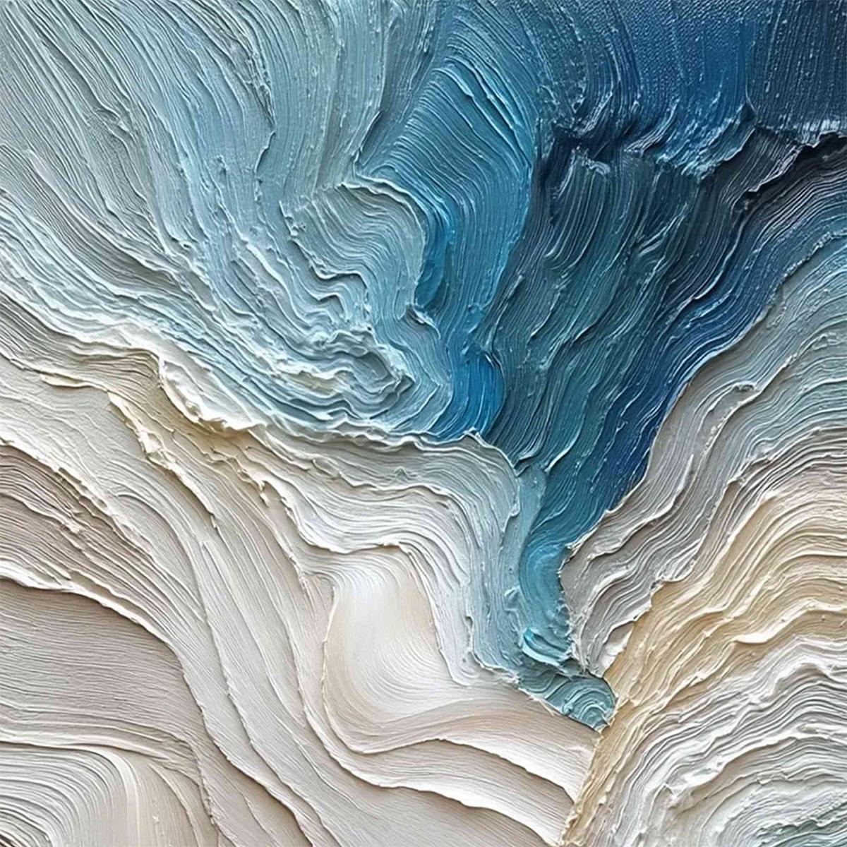 STRATUM: Vertical Abstract Impasto Landscape Painting - Image 5