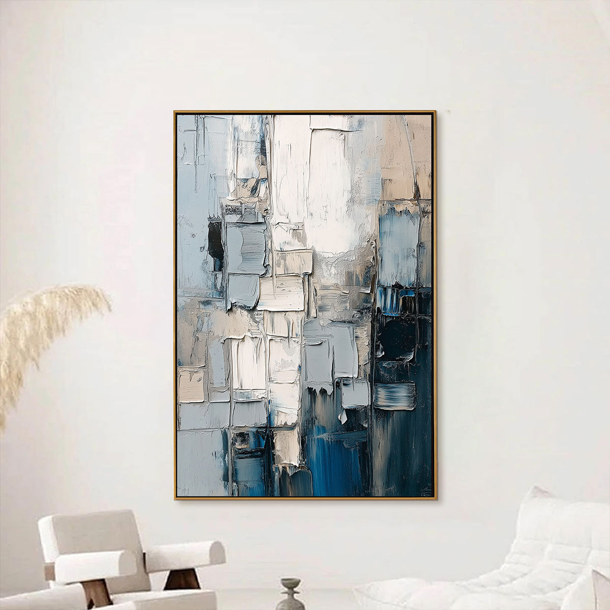STRATUM: Heavily Textured Abstract Impasto Oil Painting - Image 2