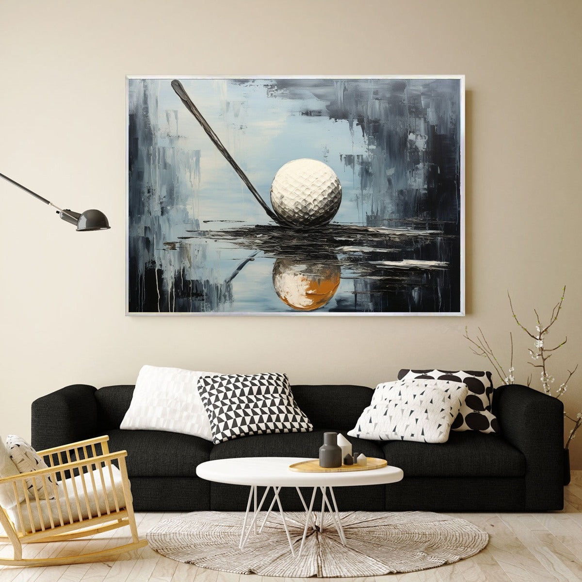 STROKE OF GENIUS: Textured Golf Still Life Oil Painting - Image 2