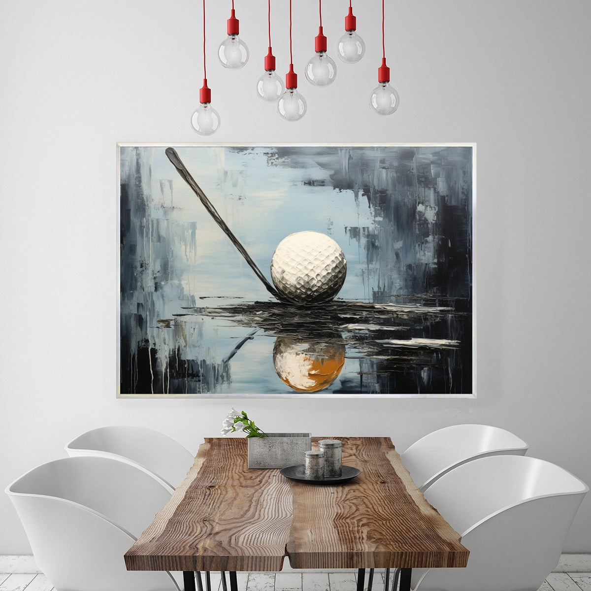 STROKE OF GENIUS: Textured Golf Still Life Oil Painting - Image 8