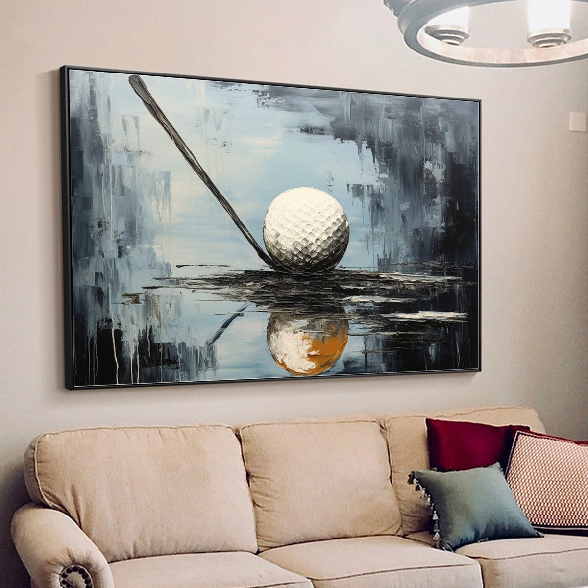 STROKE OF GENIUS: Textured Golf Still Life Oil Painting - Image 5