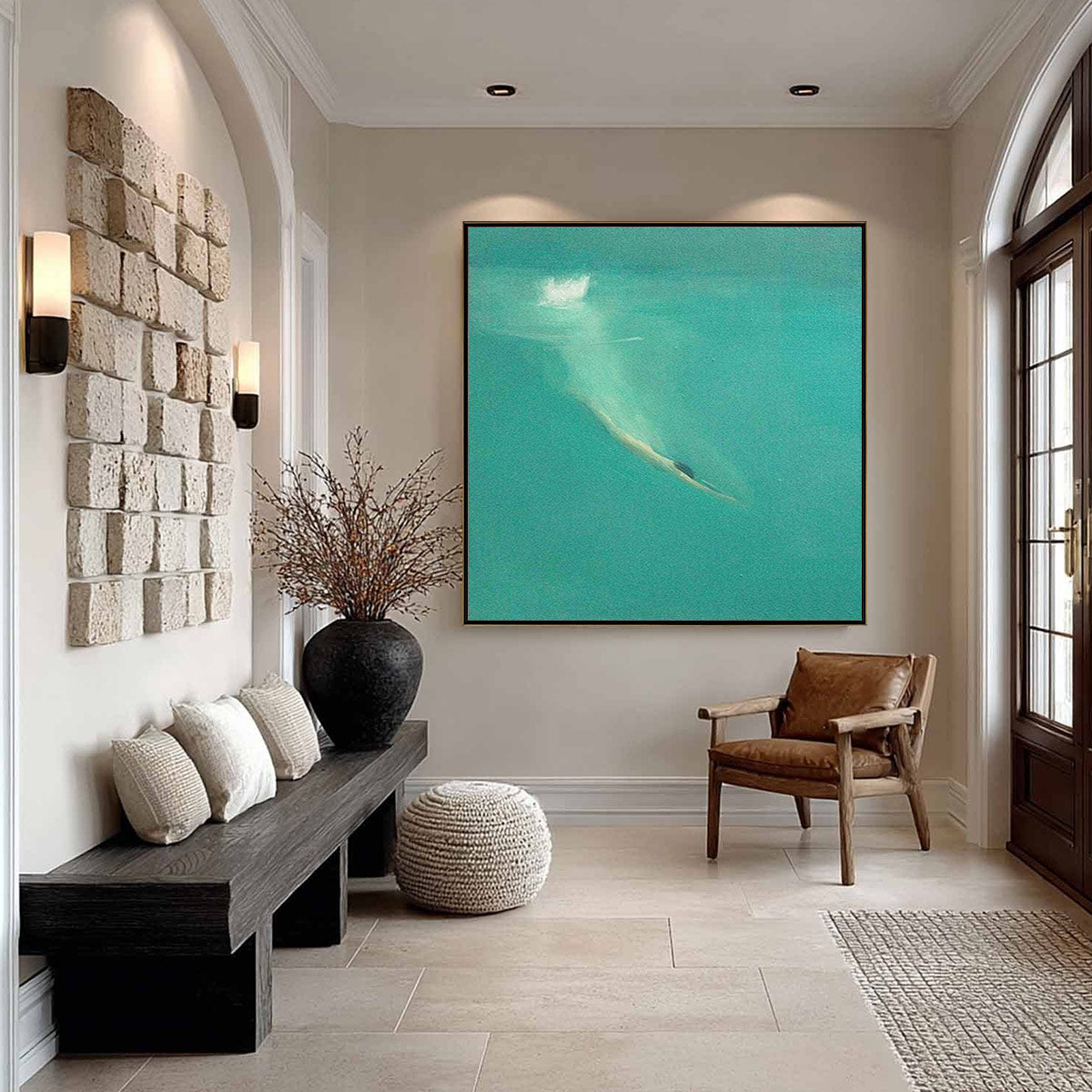SUBMERGE: Minimalist Wabi Sabi Sea Painting - Image 2