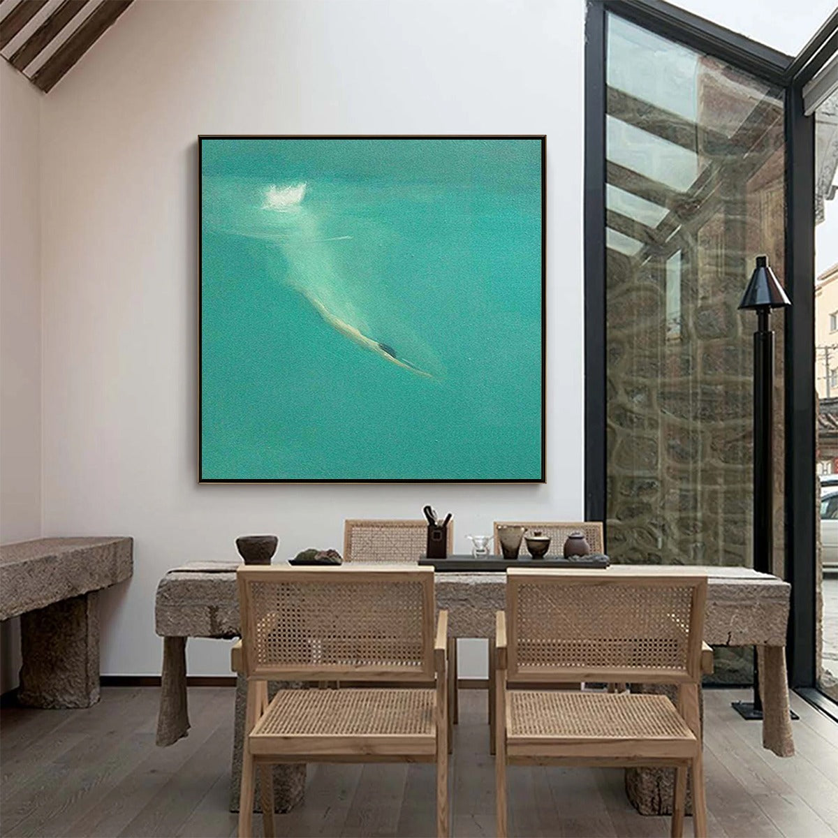 SUBMERGE: Minimalist Wabi Sabi Sea Painting - Image 3