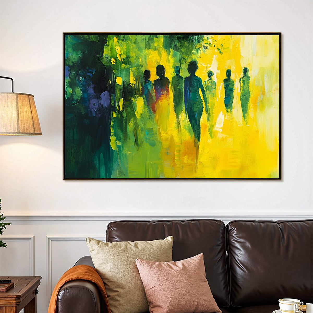 SUNLIT PASSAGE: Vibrant Abstract Figurative Oil Painting - Image 8