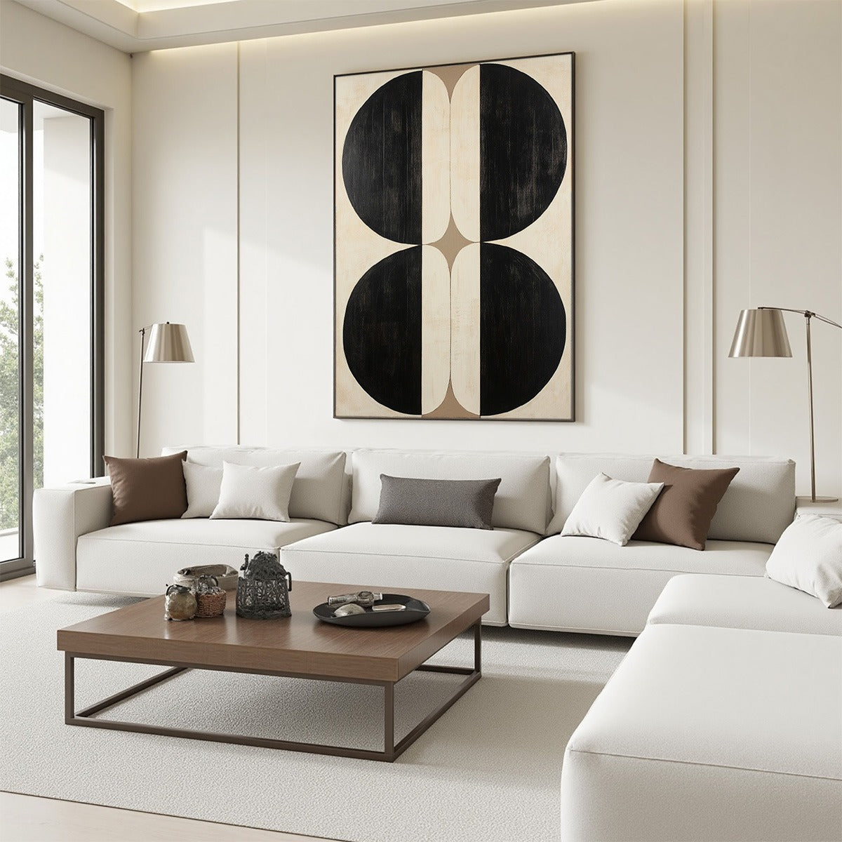 SYMMETRY: Minimalist Geometric Abstract Oil Painting - Image 8