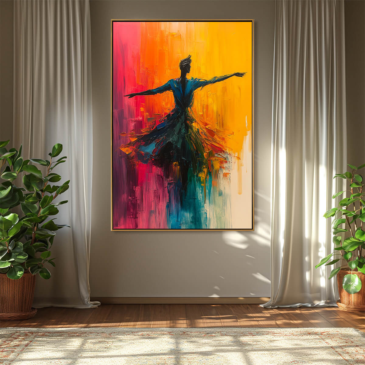 SOULFLIGHT: Textured Impasto Figurative Oil Painting of Dancer - Image 2