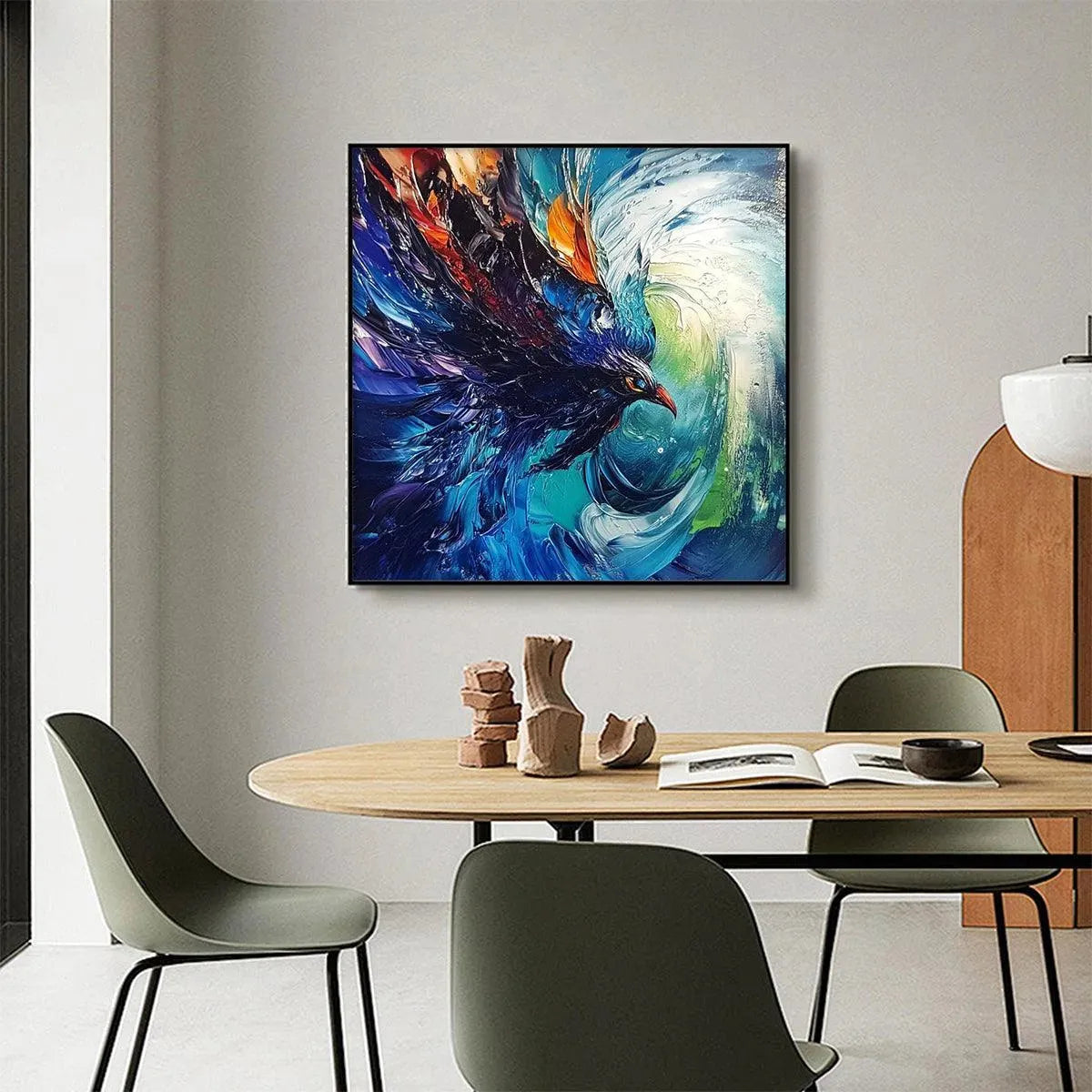 STORM RAZOR: Dynamic Impasto Bird Painting - Image 5