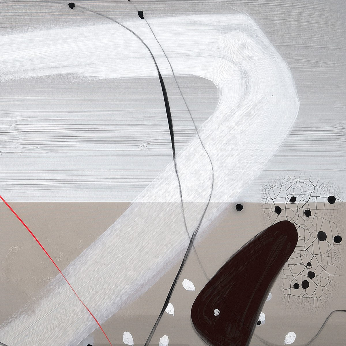 TAUPE TRIPTYCH: Minimalist Abstract Oil Painting - Image 6