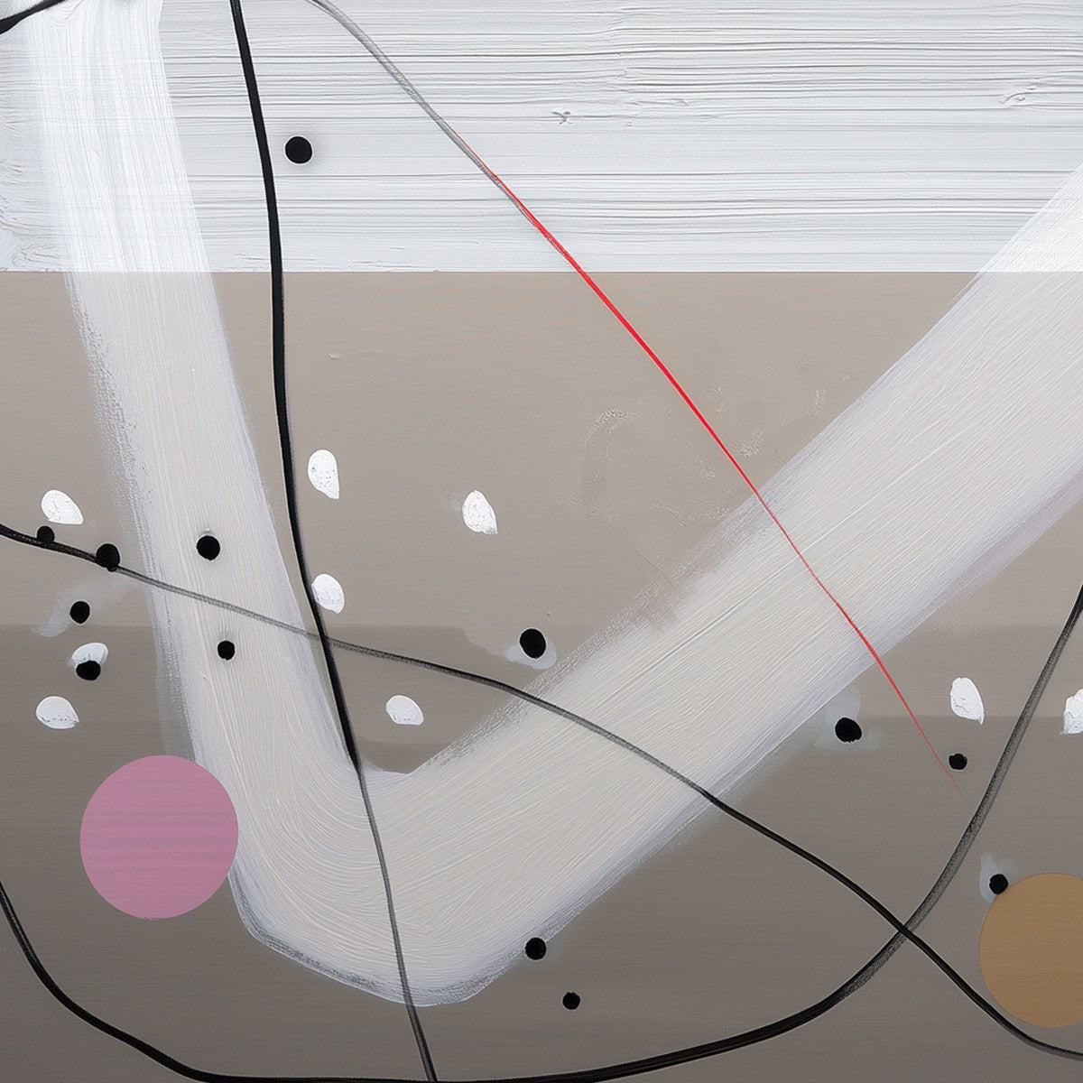TAUPE TRIPTYCH: Minimalist Abstract Oil Painting - Image 8