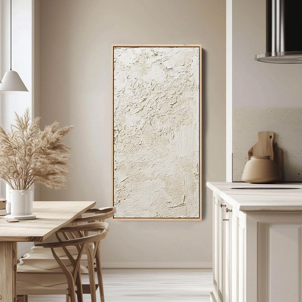TERRA ALBA: Textured Wabi Sabi Abstract Painting - Image 4
