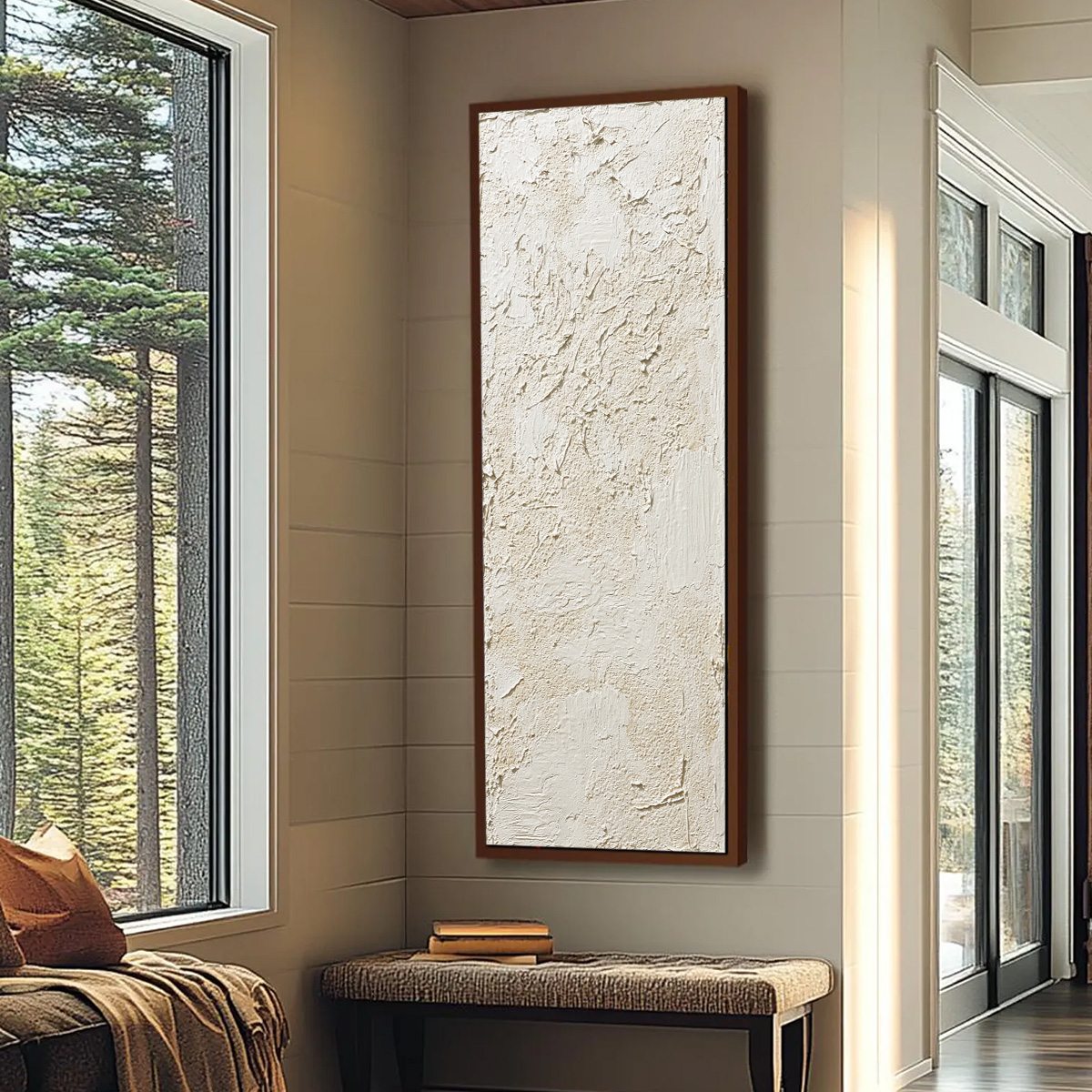 TERRA ALBA: Textured Wabi Sabi Abstract Painting - Image 7