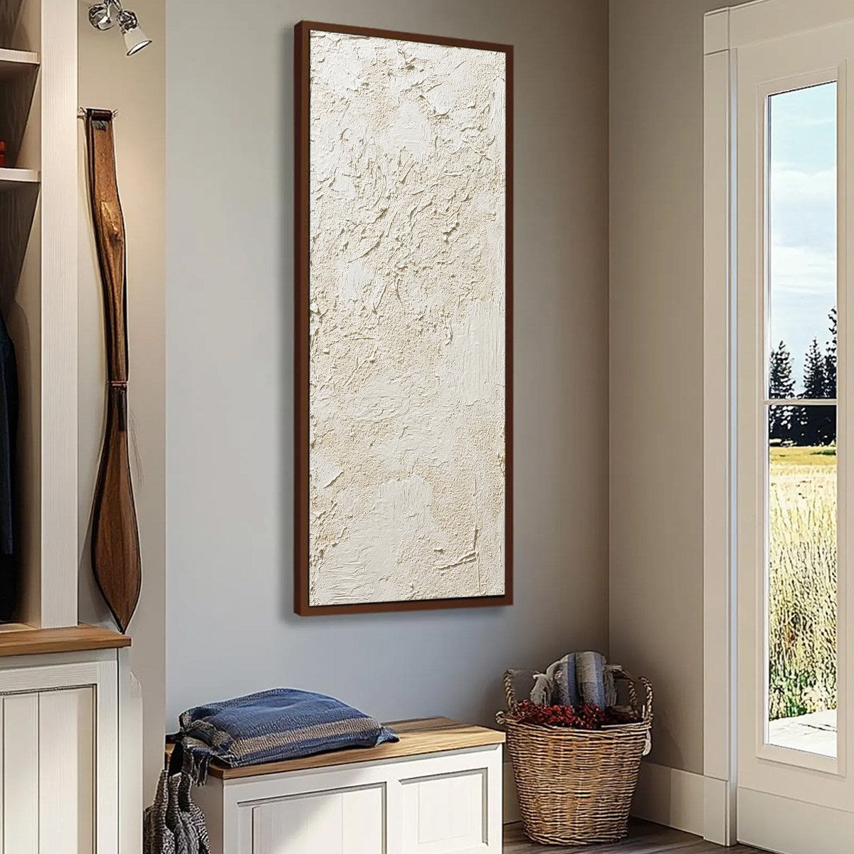 TERRA ALBA: Textured Wabi Sabi Abstract Painting - Image 8