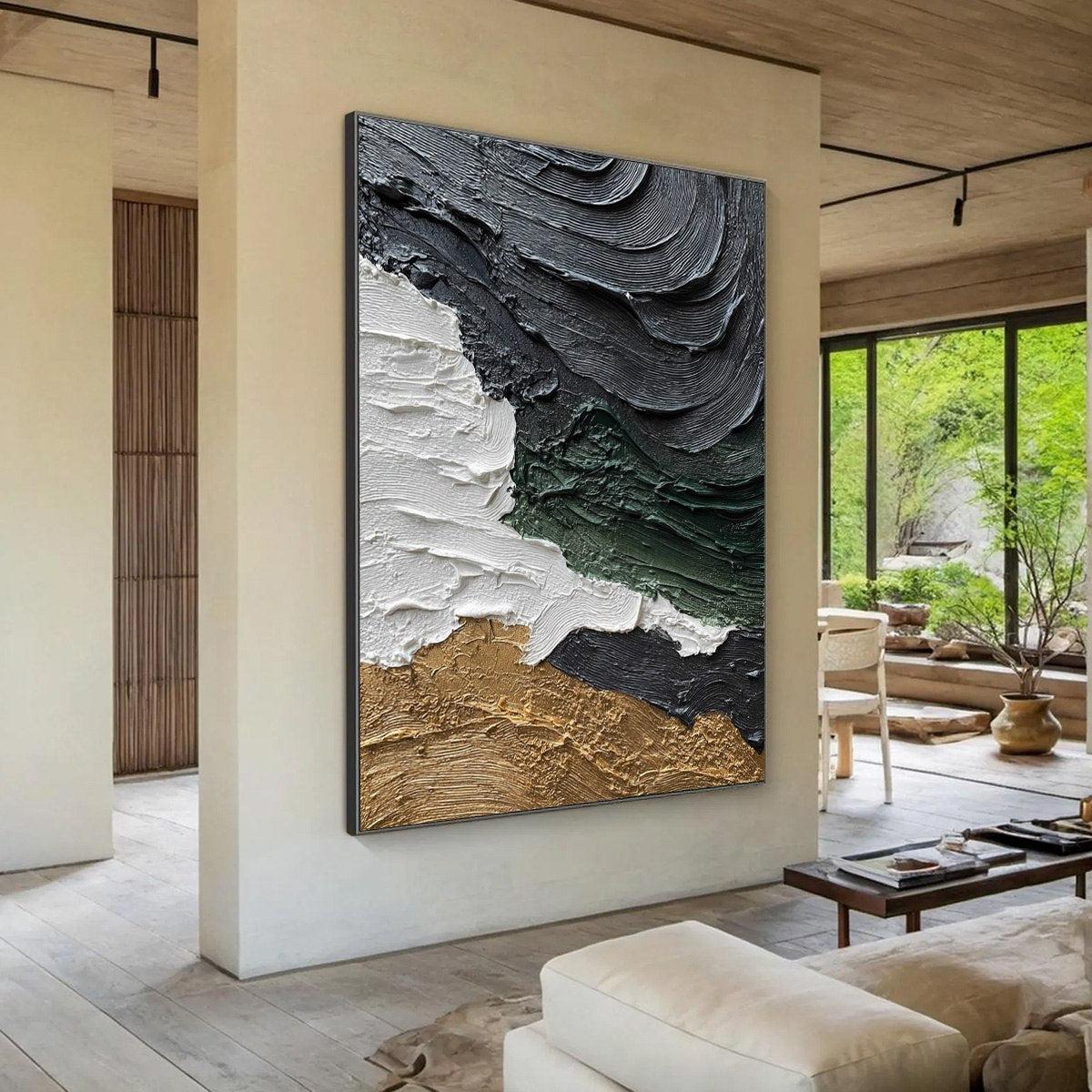 TERRA FIRMA: Heavily Textured Wabi Sabi Abstract Landscape Painting - Image 7