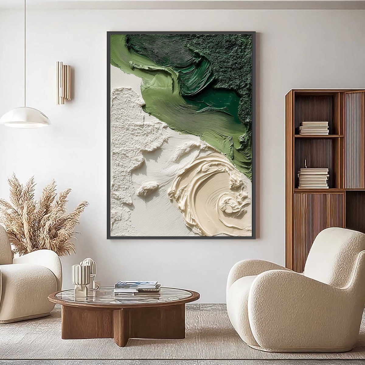 TERRA FIRMA: Heavily Textured Wabi Sabi Abstract Painting in Earth Tones - Image 2