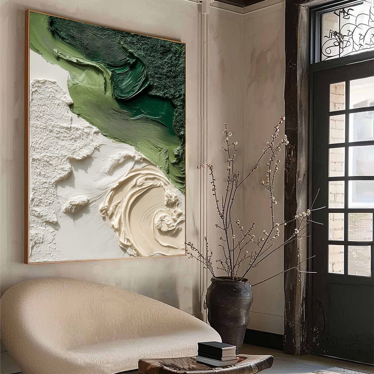 TERRA FIRMA: Heavily Textured Wabi Sabi Abstract Painting in Earth Tones - Image 8