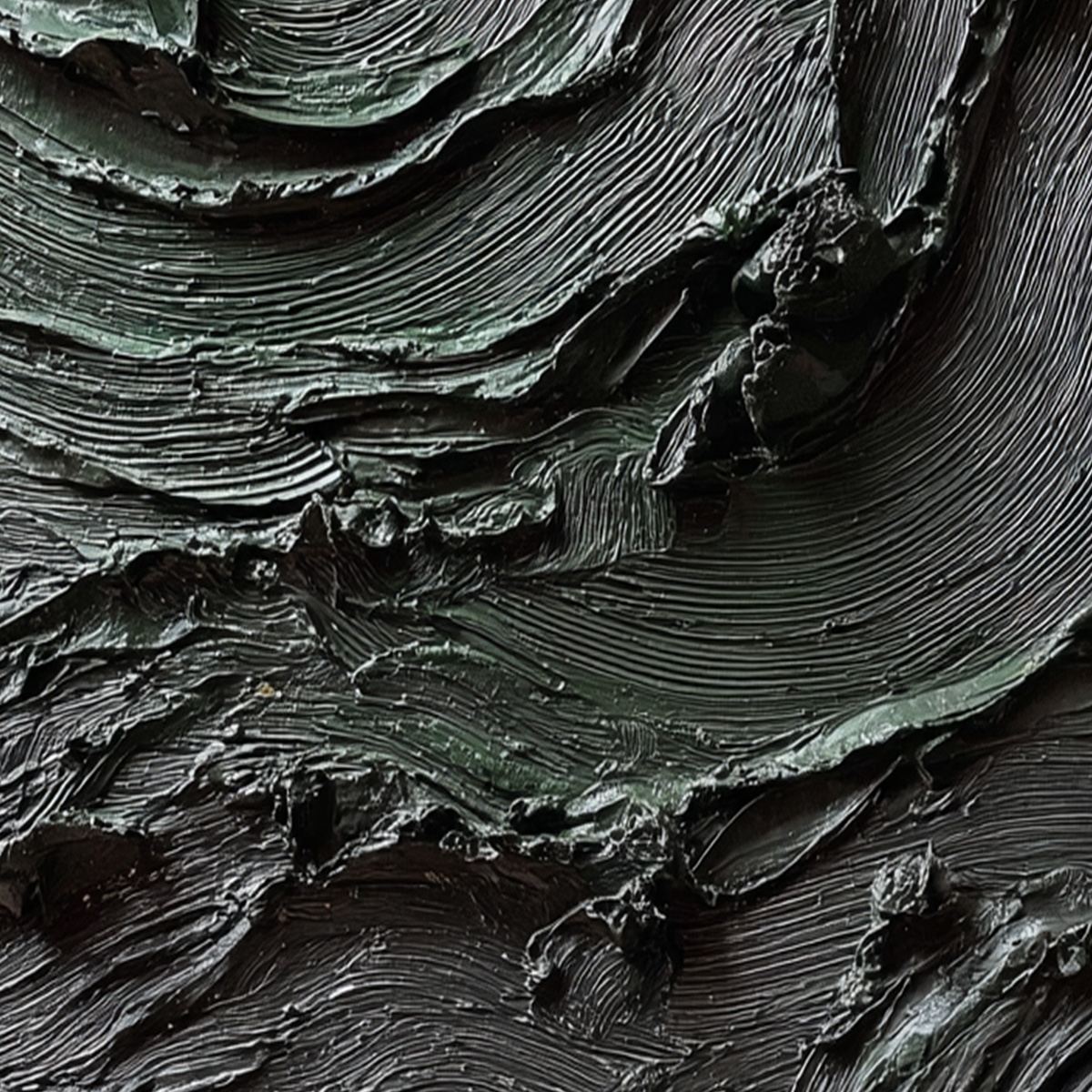 TERRA FIRMA: Heavy Texture Wabi Sabi Abstract Painting with Gold Leaf - Image 5