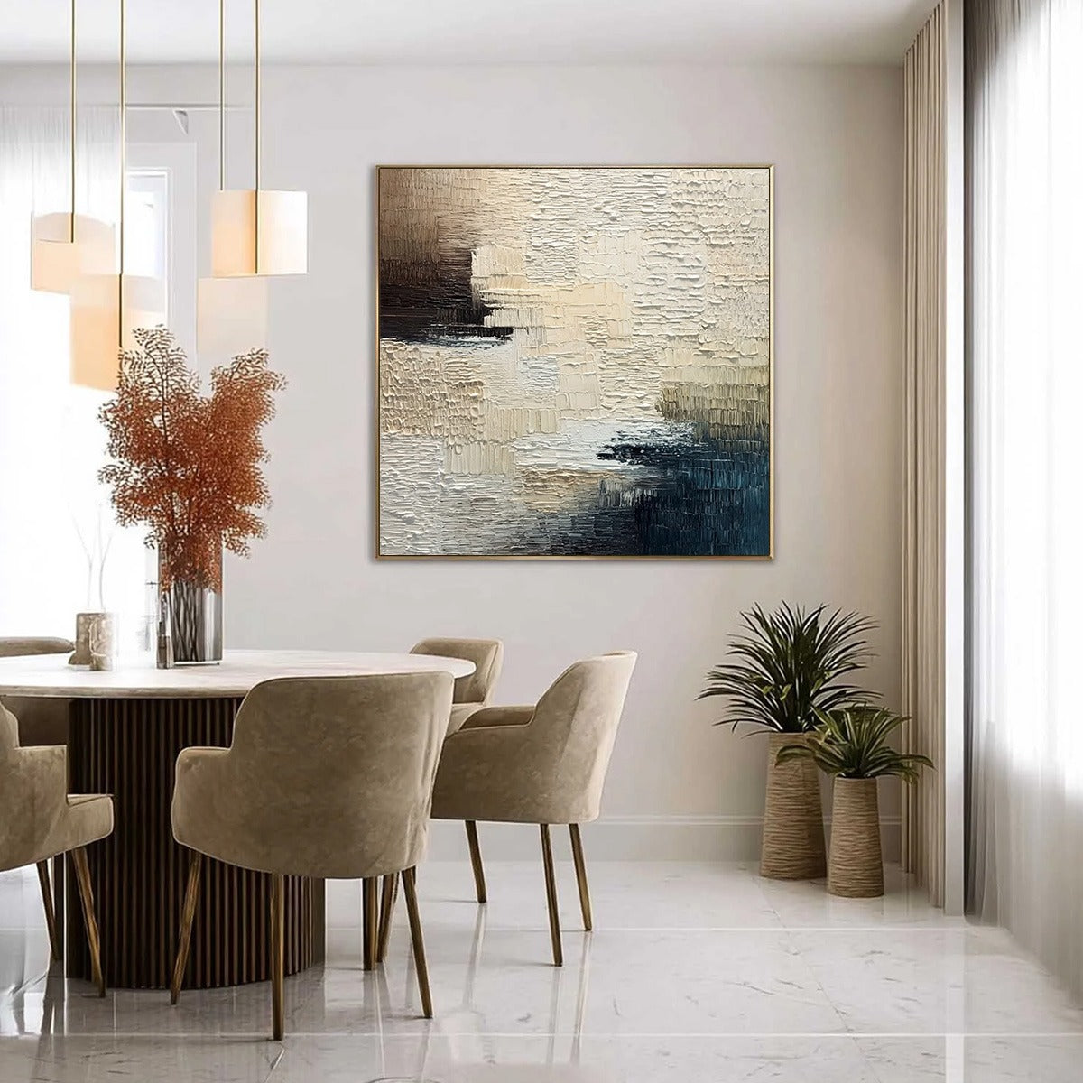 TERRA FIRMA: Textured Neutral Abstract Impasto Painting - Image 4