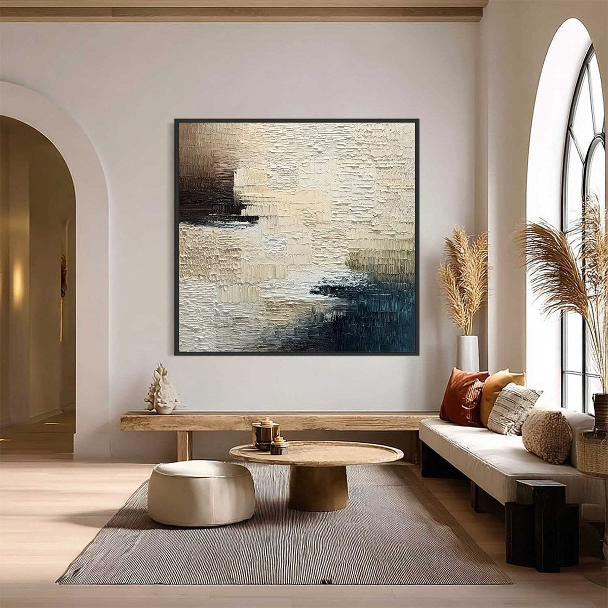 TERRA FIRMA: Textured Neutral Abstract Impasto Painting - Image 2