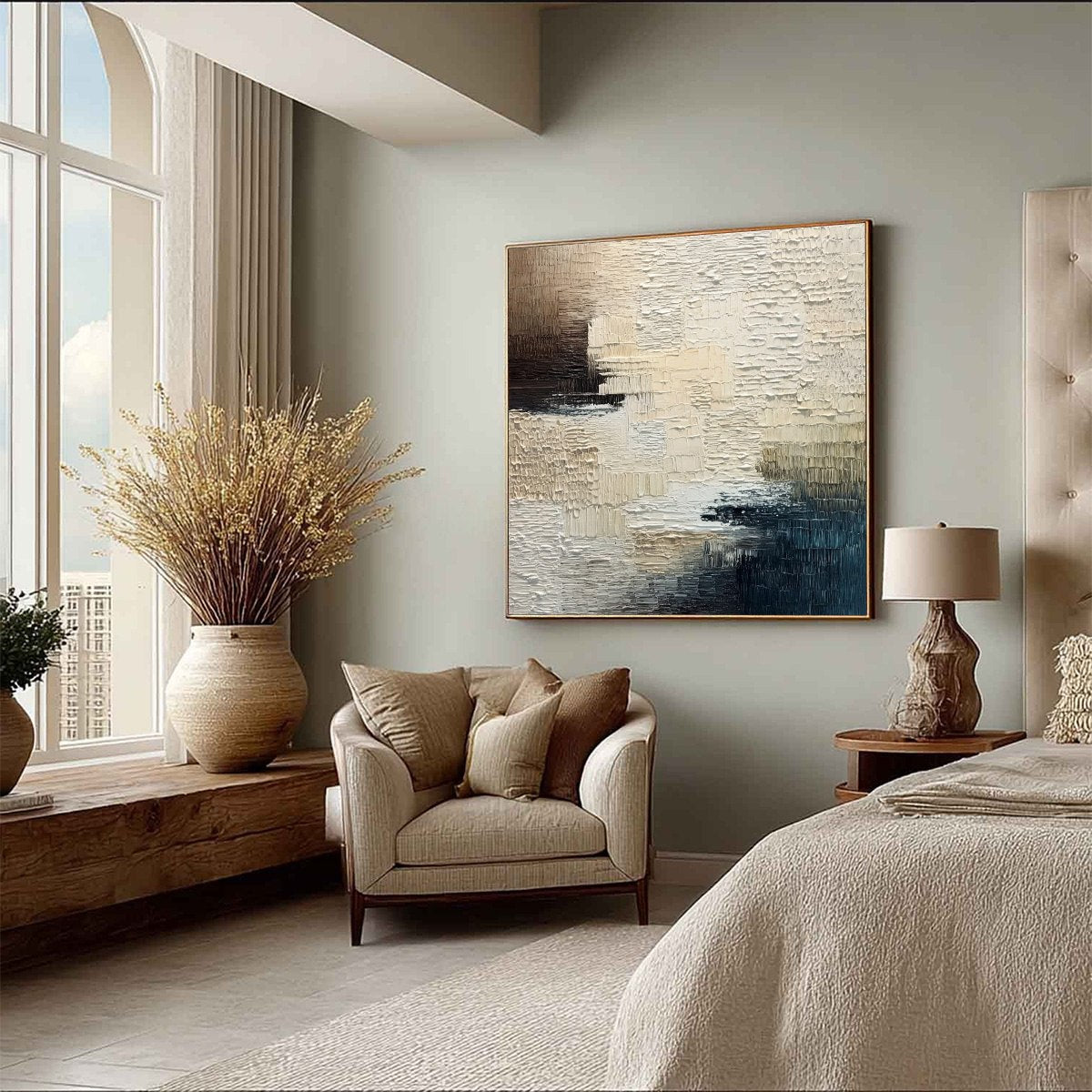 TERRA FIRMA: Textured Neutral Abstract Impasto Painting - Image 8