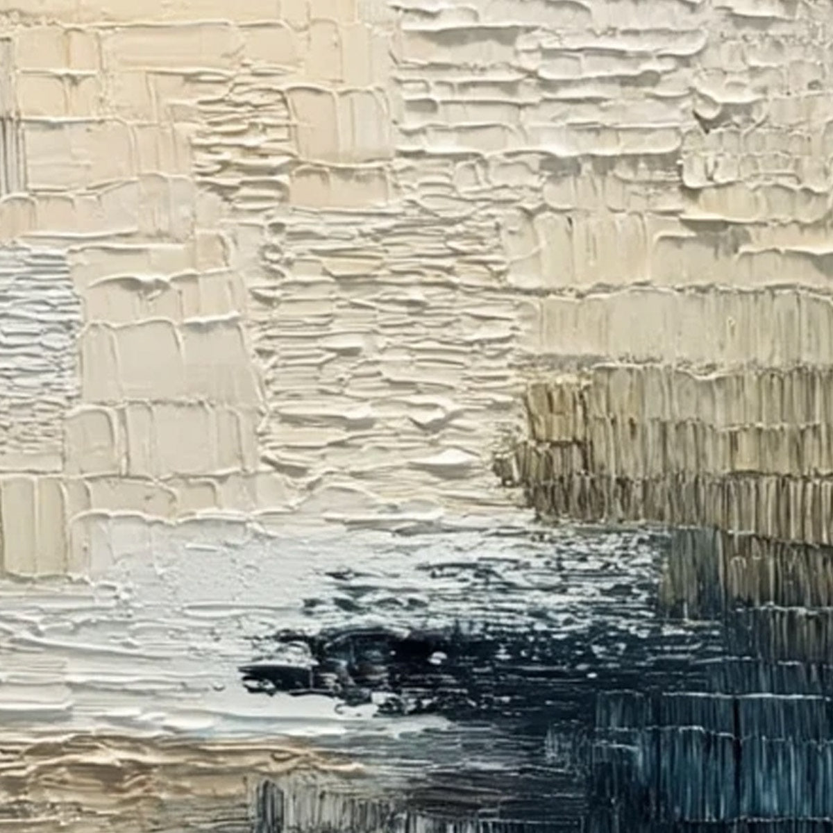 TERRA FIRMA: Textured Neutral Abstract Impasto Painting - Image 3