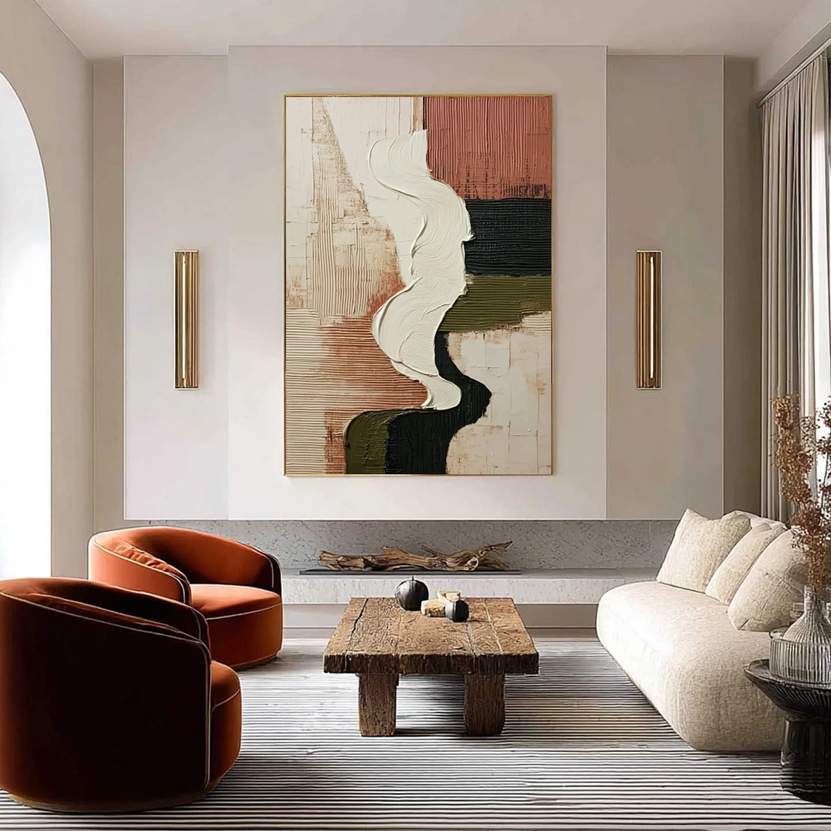 TERRA FIRMA: Textured Wabi Sabi Abstract Art in Earth Tones - Image 2