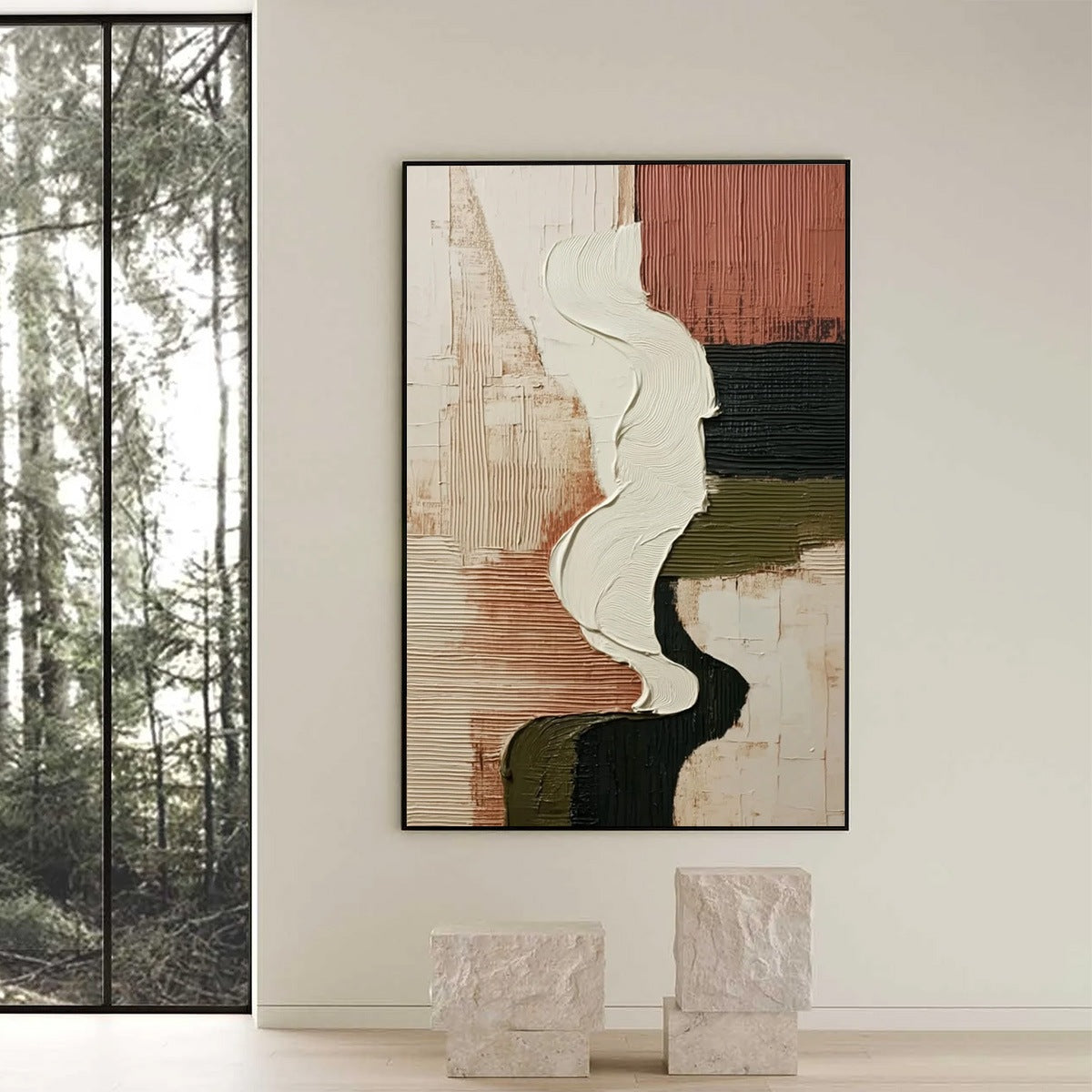 TERRA FIRMA: Textured Wabi Sabi Abstract Art in Earth Tones - Image 6
