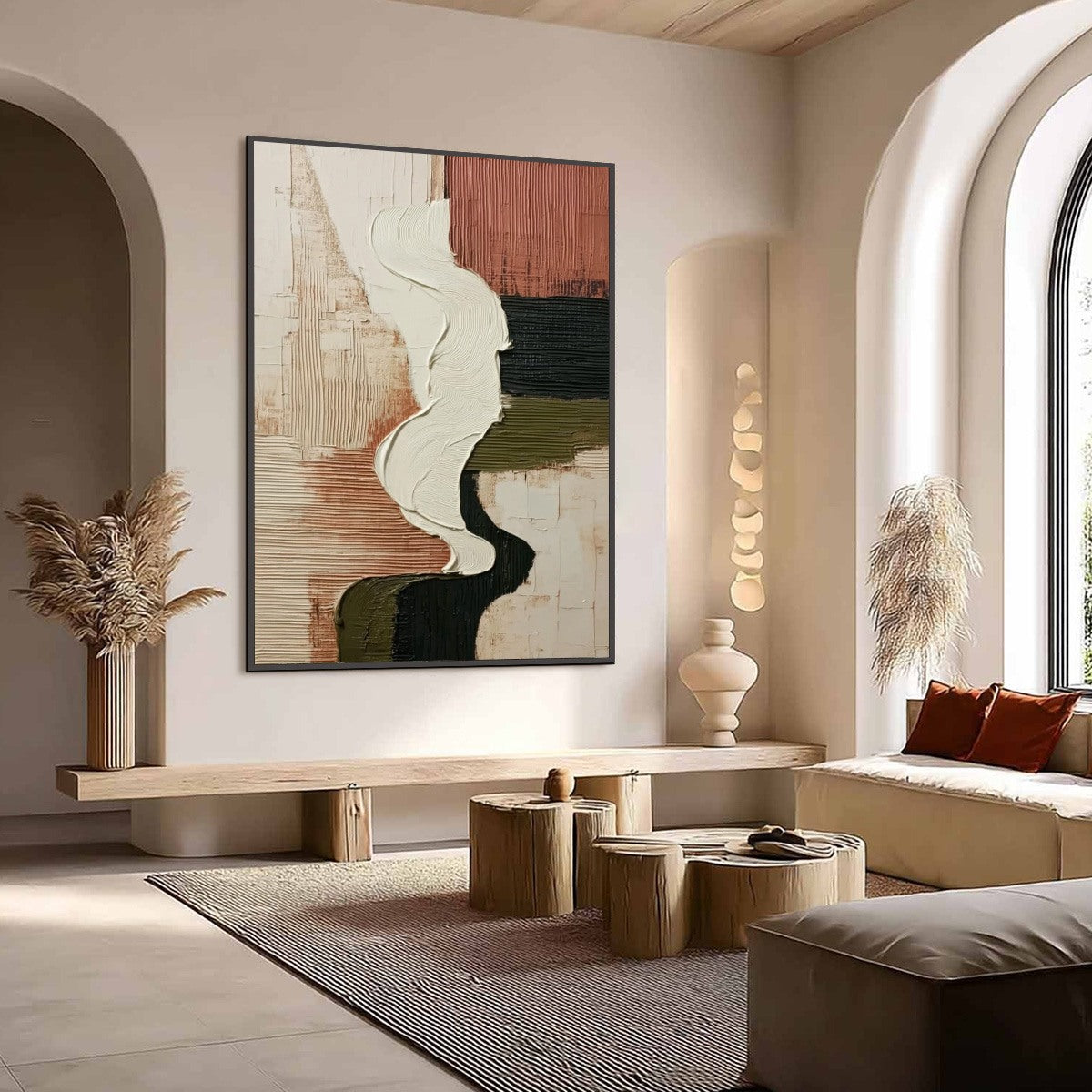 TERRA FIRMA: Textured Wabi Sabi Abstract Art in Earth Tones - Image 7