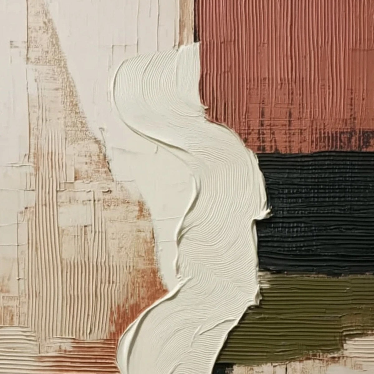 TERRA FIRMA: Textured Wabi Sabi Abstract Art in Earth Tones - Image 3
