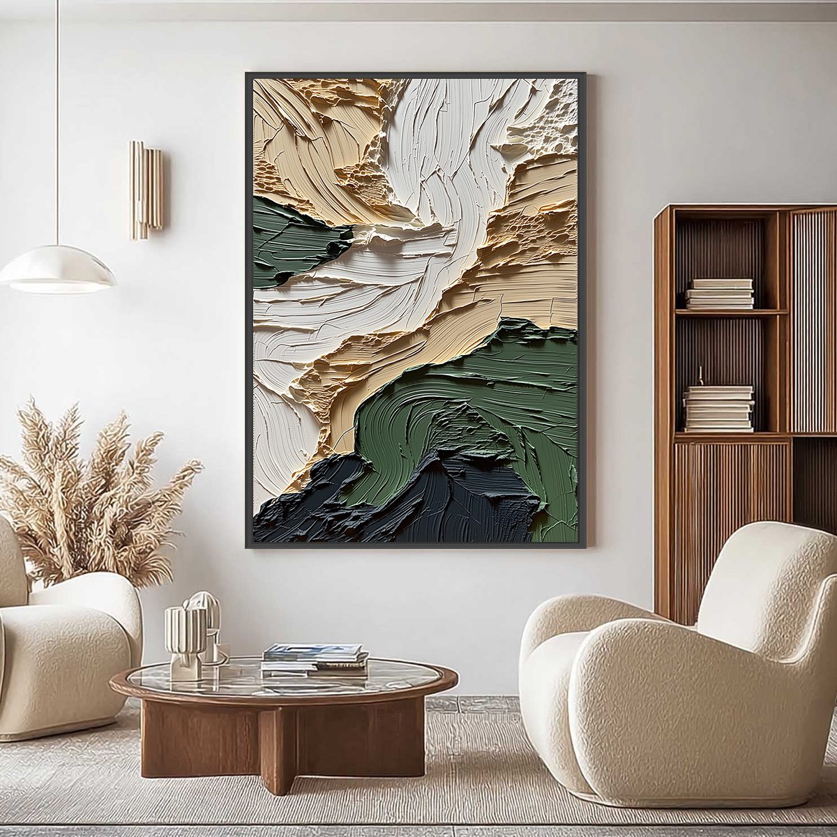 TERRA FIRMA: Textured Wabi Sabi Abstract Landscape Painting - Image 2