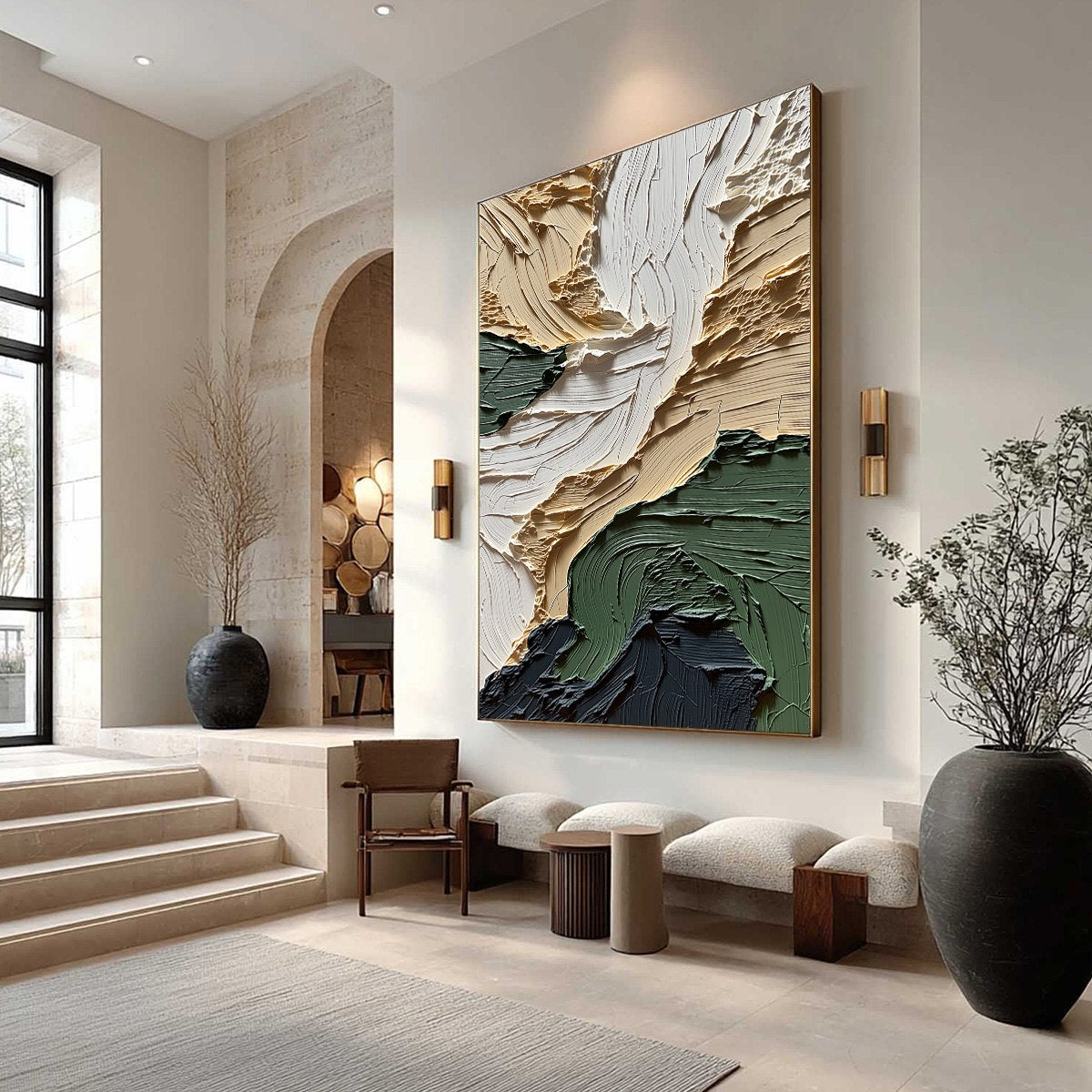 TERRA FIRMA: Textured Wabi Sabi Abstract Landscape Painting - Image 7