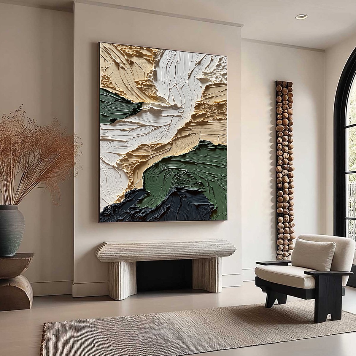 TERRA FIRMA: Textured Wabi Sabi Abstract Landscape Painting - Image 8