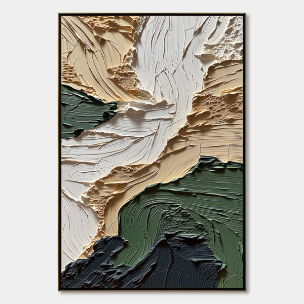 TERRA FIRMA: Textured Wabi Sabi Abstract Landscape Painting