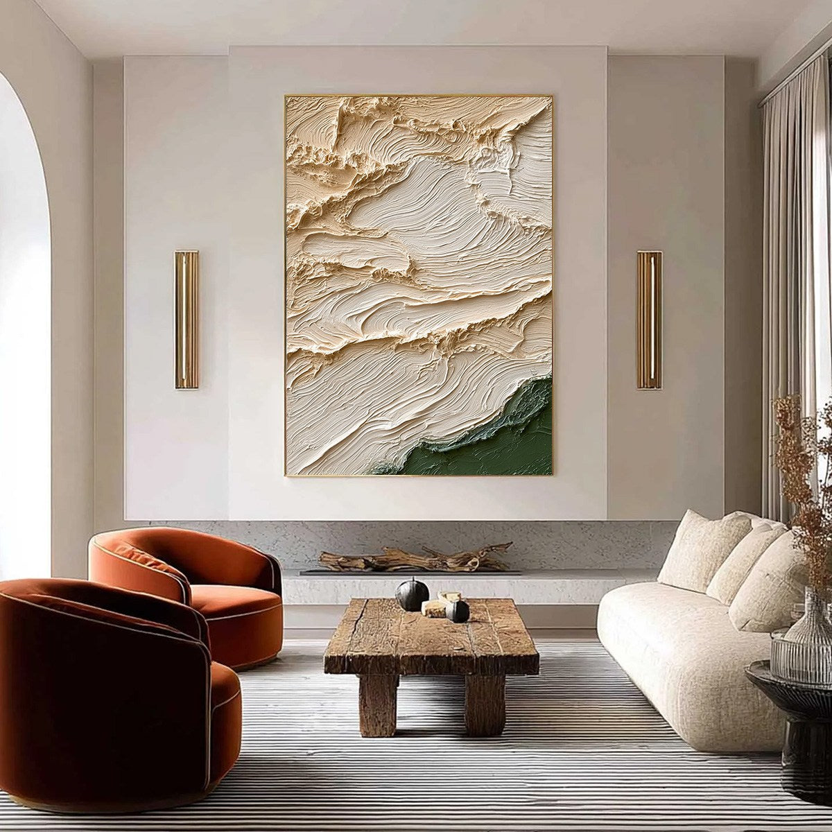 TERRA FIRMA: Textured Wabi Sabi Abstract Oil Painting Wall Art - Image 2