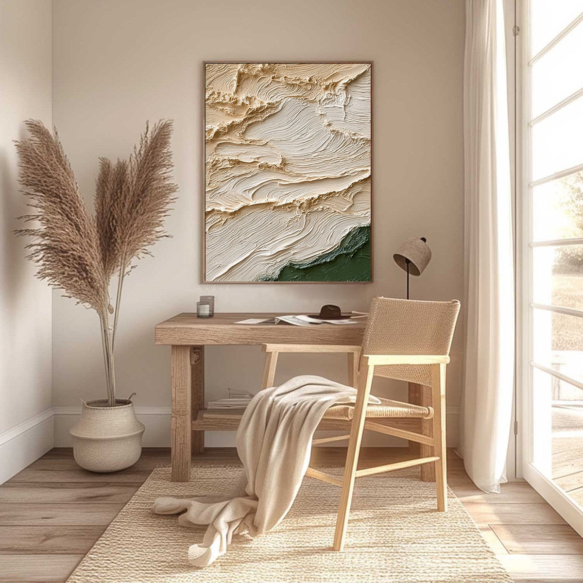 TERRA FIRMA: Textured Wabi Sabi Abstract Oil Painting Wall Art - Image 6