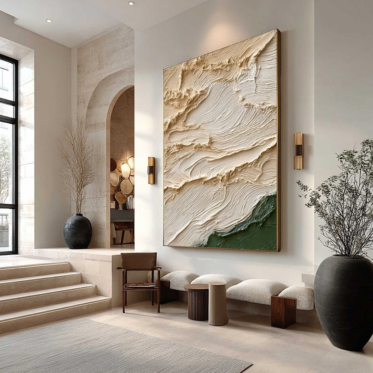 TERRA FIRMA: Textured Wabi Sabi Abstract Oil Painting Wall Art - Image 7