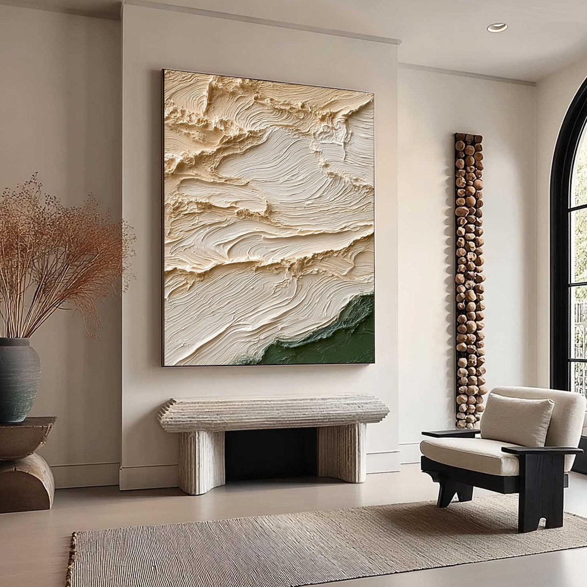 TERRA FIRMA: Textured Wabi Sabi Abstract Oil Painting Wall Art - Image 8