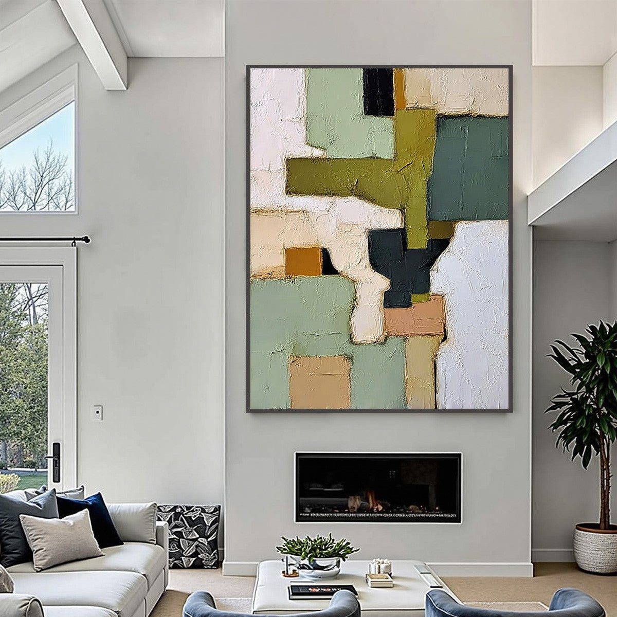TERRA FIRMA: Textured Wabi Sabi Abstract Oil Painting - Image 2