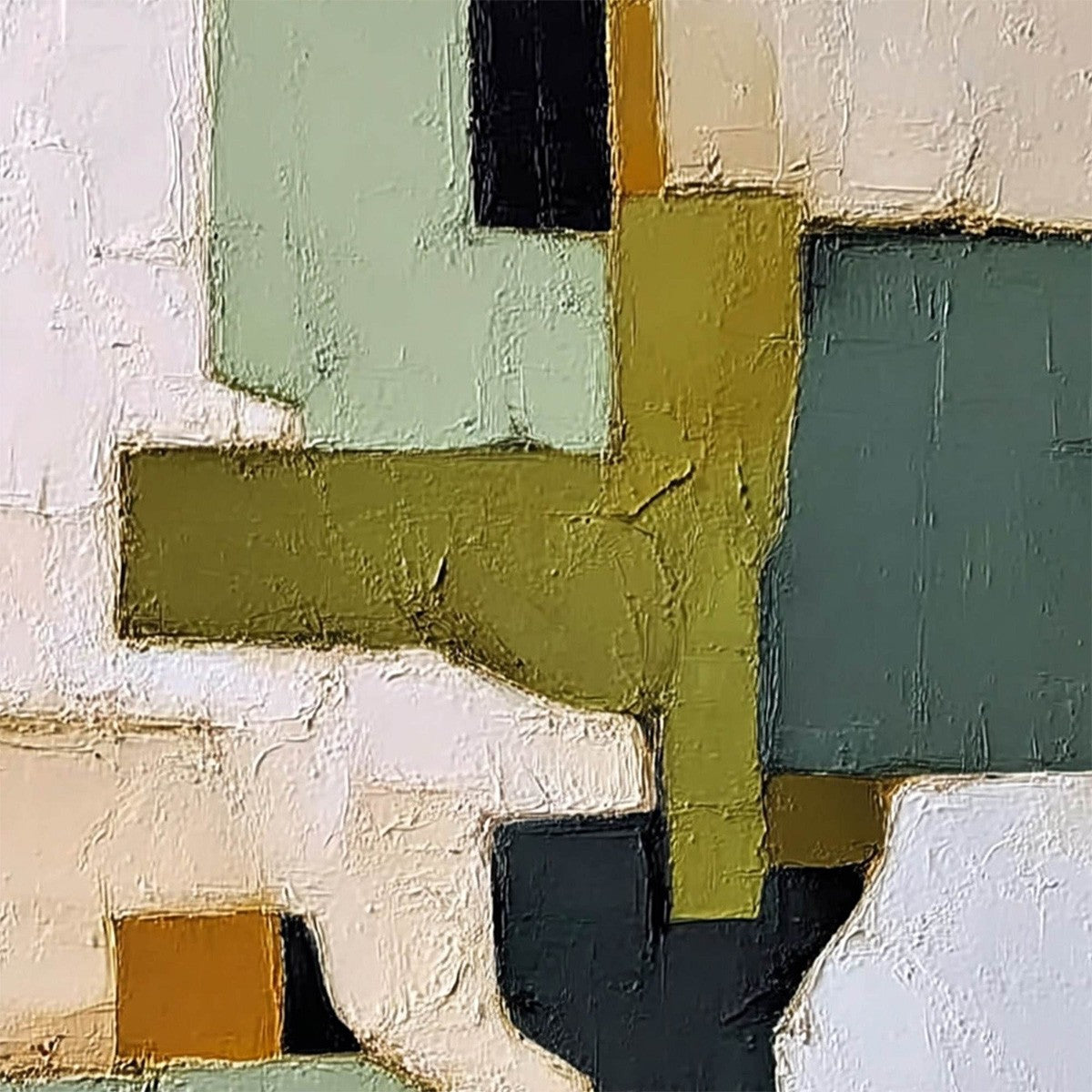 TERRA FIRMA: Textured Wabi Sabi Abstract Oil Painting - Image 3
