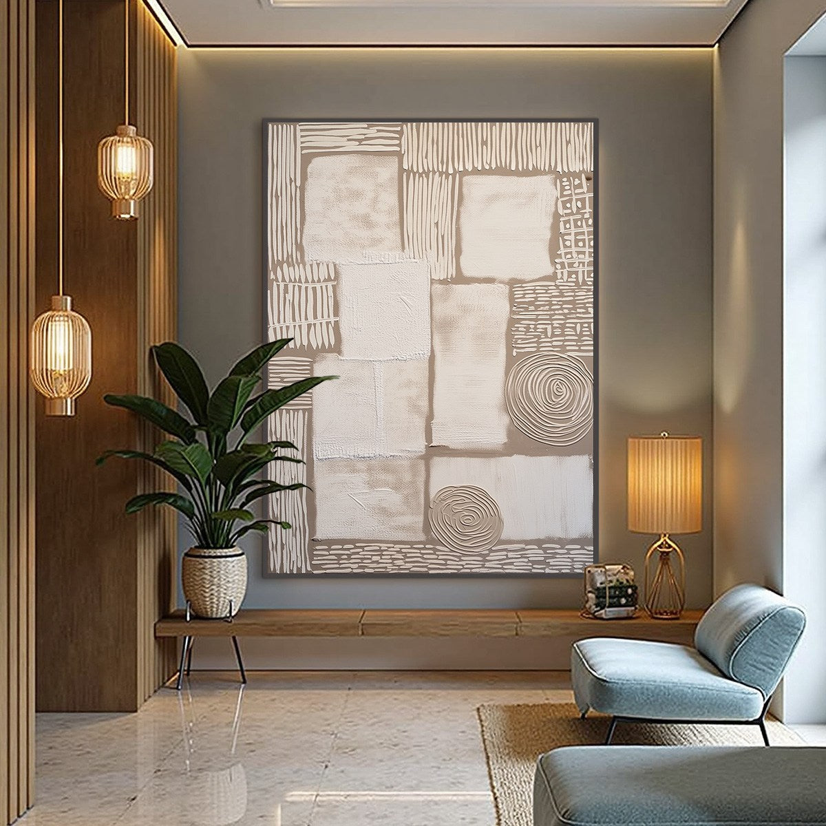 TERRA FIRMA: Textured Wabi-Sabi Abstract Painting for Modern Interiors - Image 4