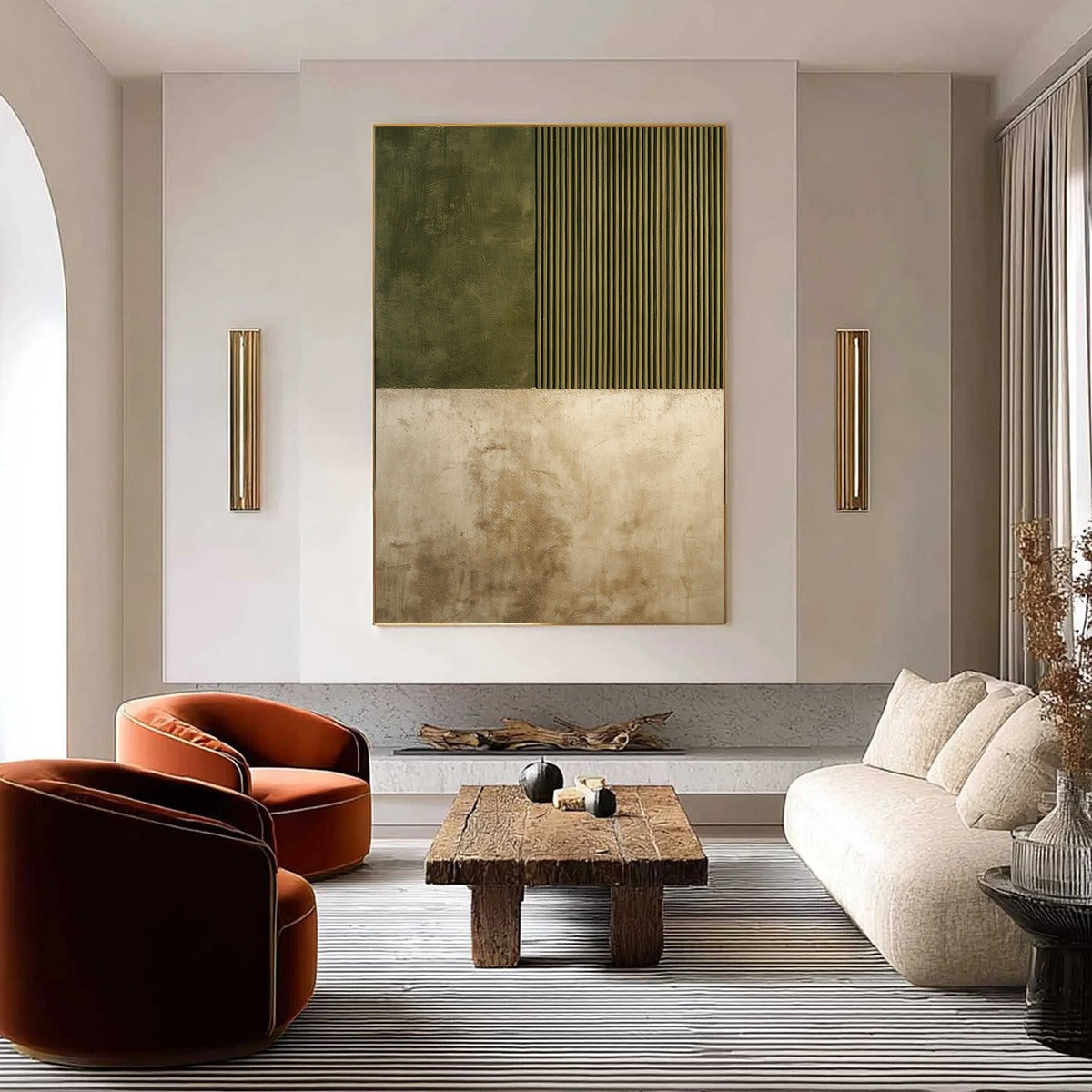 TERRA FIRMA: Textured Wabi Sabi Abstract Painting in Earth Tones - Image 2
