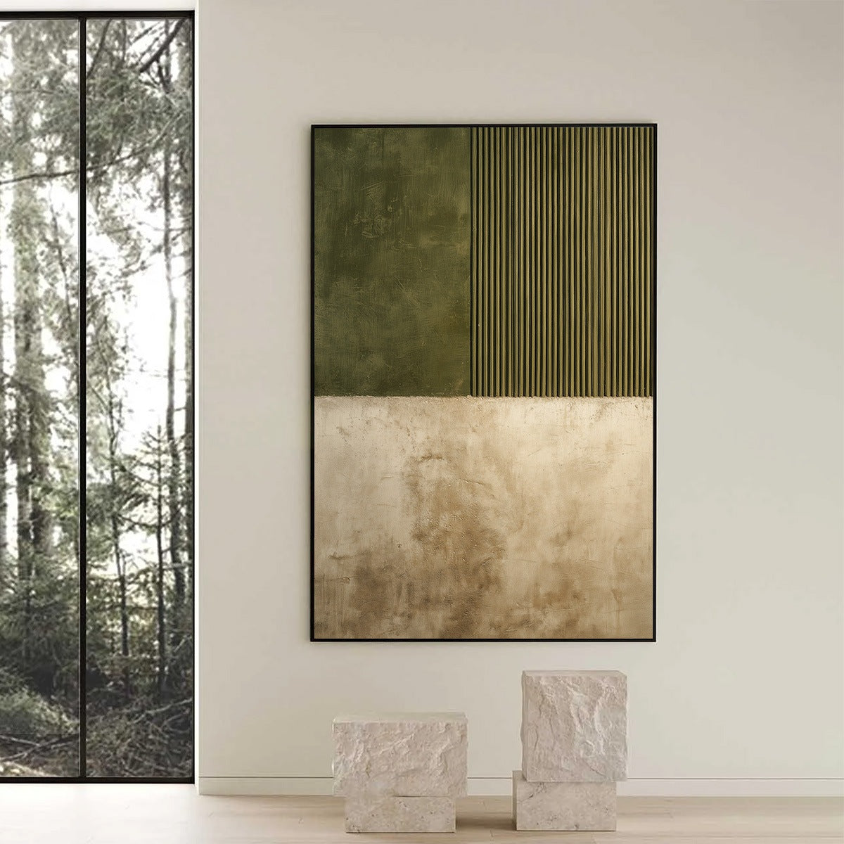 TERRA FIRMA: Textured Wabi Sabi Abstract Painting in Earth Tones - Image 6
