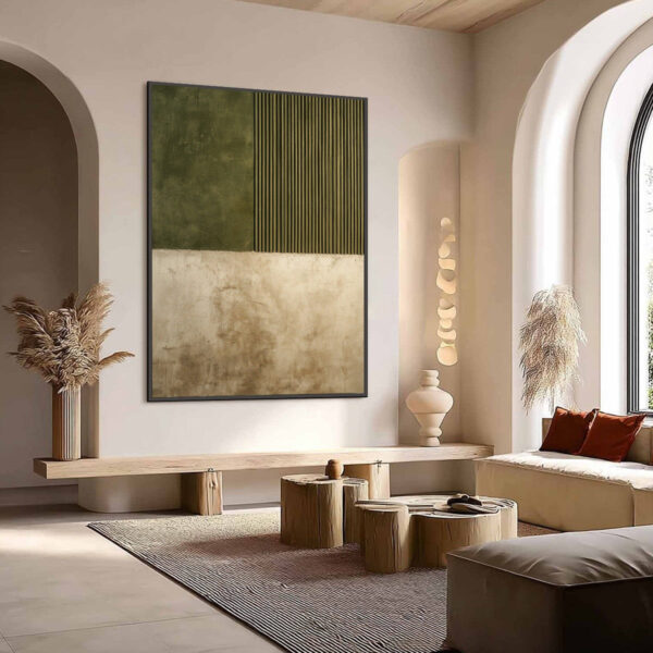 TERRA FIRMA: Textured Wabi Sabi Abstract Painting in Earth Tones