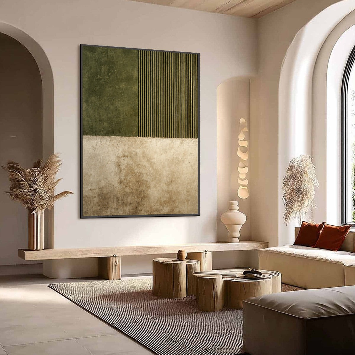 TERRA FIRMA: Textured Wabi Sabi Abstract Painting in Earth Tones - Image 7